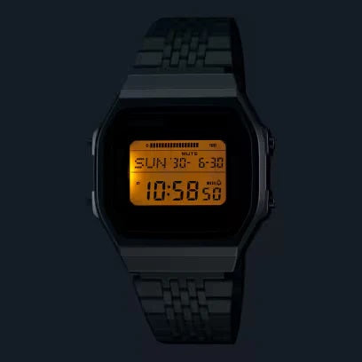 CASIO VINTAGE Mod. BLUETOOTH® SMARTPHONE LINK - BLACK - built-in accelerometer senses body movements + steps counter - ALL BLACK ABL-100WEGG-1BEF Multifunction - Armbanduhr 38 mm Schwarz ansicht-4