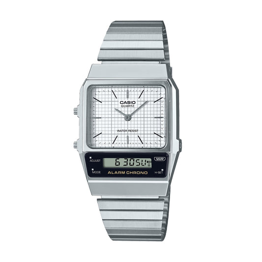 CASIO VINTAGE Mod. EDGY COLLECTION RETRO DIAL - WHITE ***SPECIAL PRICE*** AQ-800E-7AEF Dual Time - Armbanduhr 40 mm Weiss