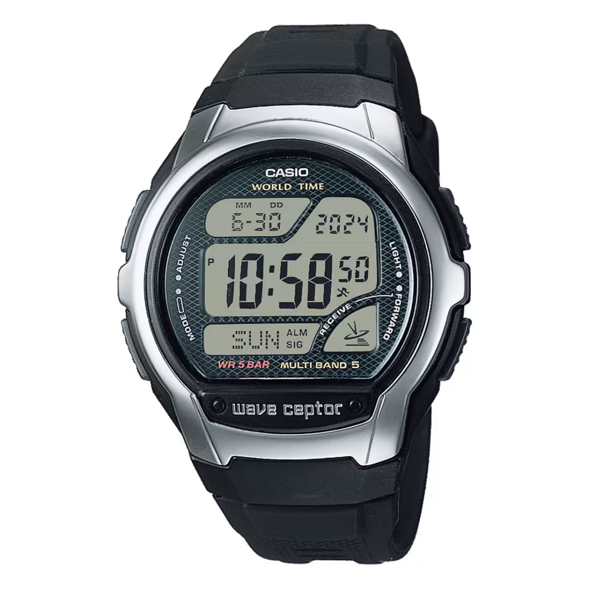 CASIO WAVE CEPTOR - WORLD TIME, RADIO CONTROLLED, Radio signal receiver (EU - USA - Japan) WV-58R-1AEF Multifunction - Armbanduhr 44 mm