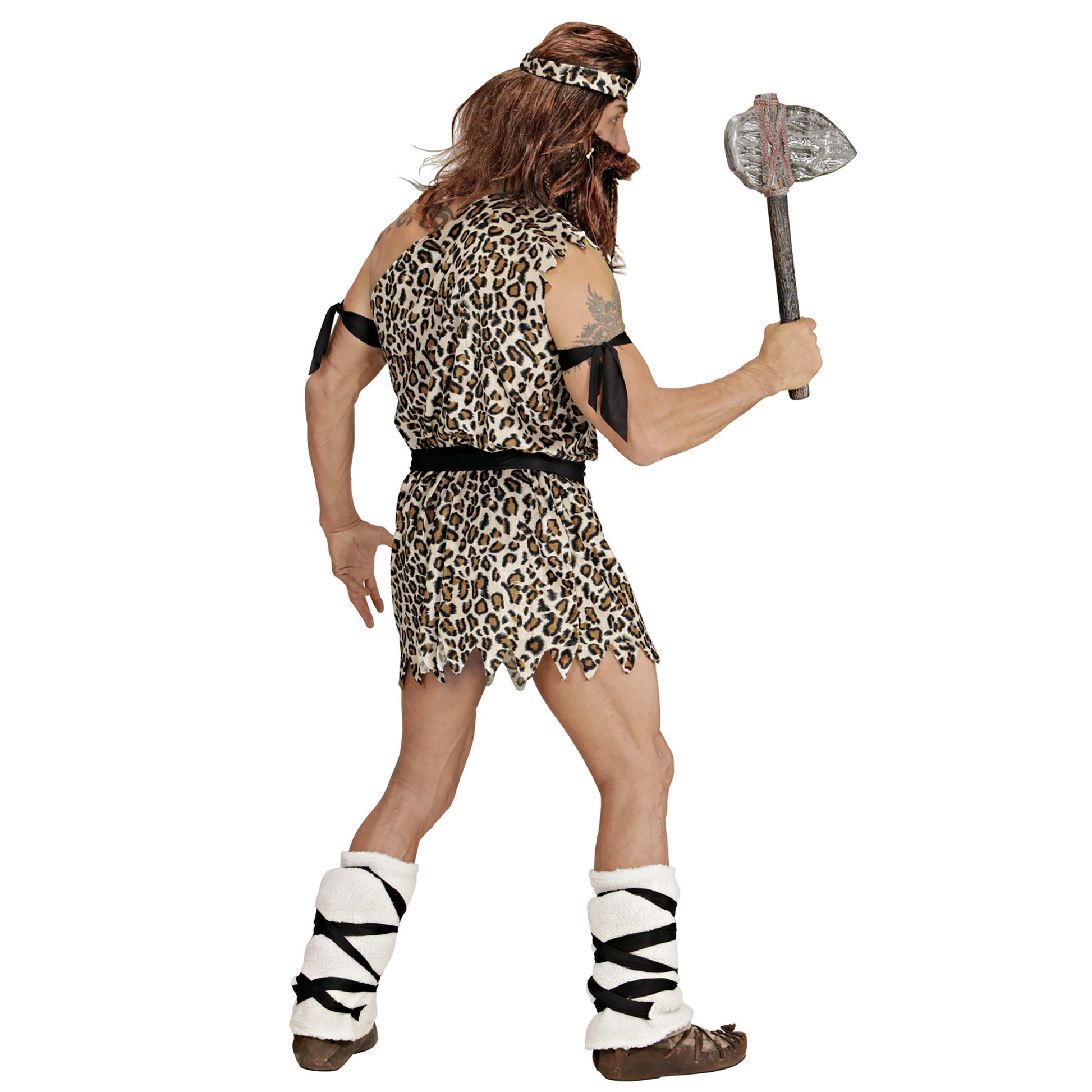 "CAVE MAN" (Tunika, Gürtel, Beinlinge, Bänder für Arme und Stirnband) – Ansicht 3