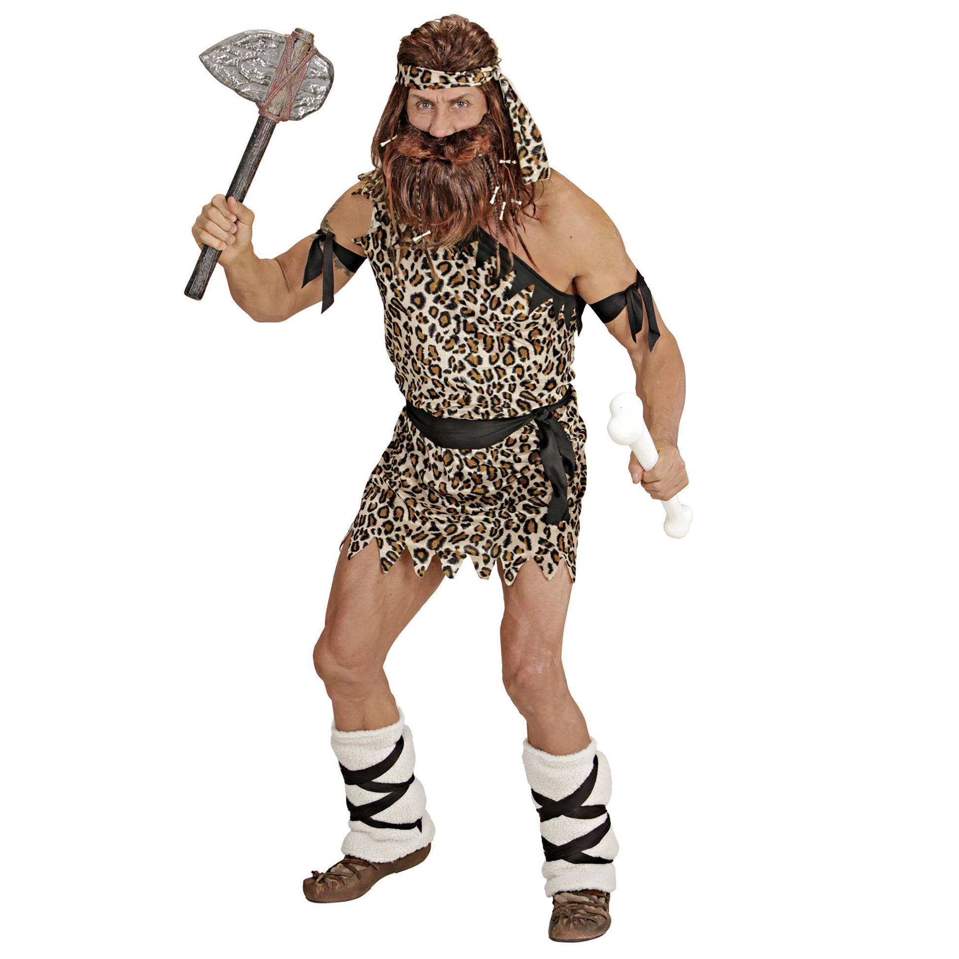 "CAVE MAN" (Tunika, Gürtel, Beinlinge, Bänder für Arme und Stirnband) – Ansicht 4