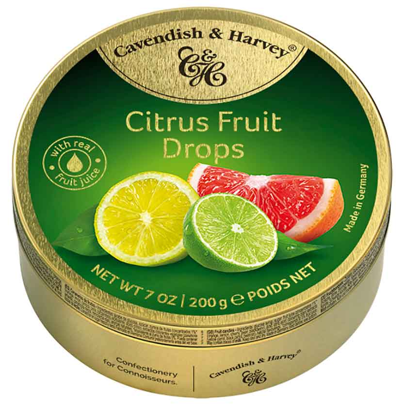 Cavendish & Harvey Citrus Fruit Drops 200g – Detailansicht