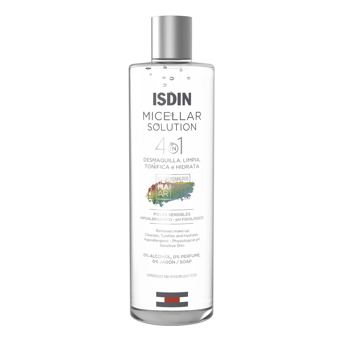 Isdin, 4 In 1, Reinigung und Toning, Mizellenwasser, Alle Hauttypen, 400 ml