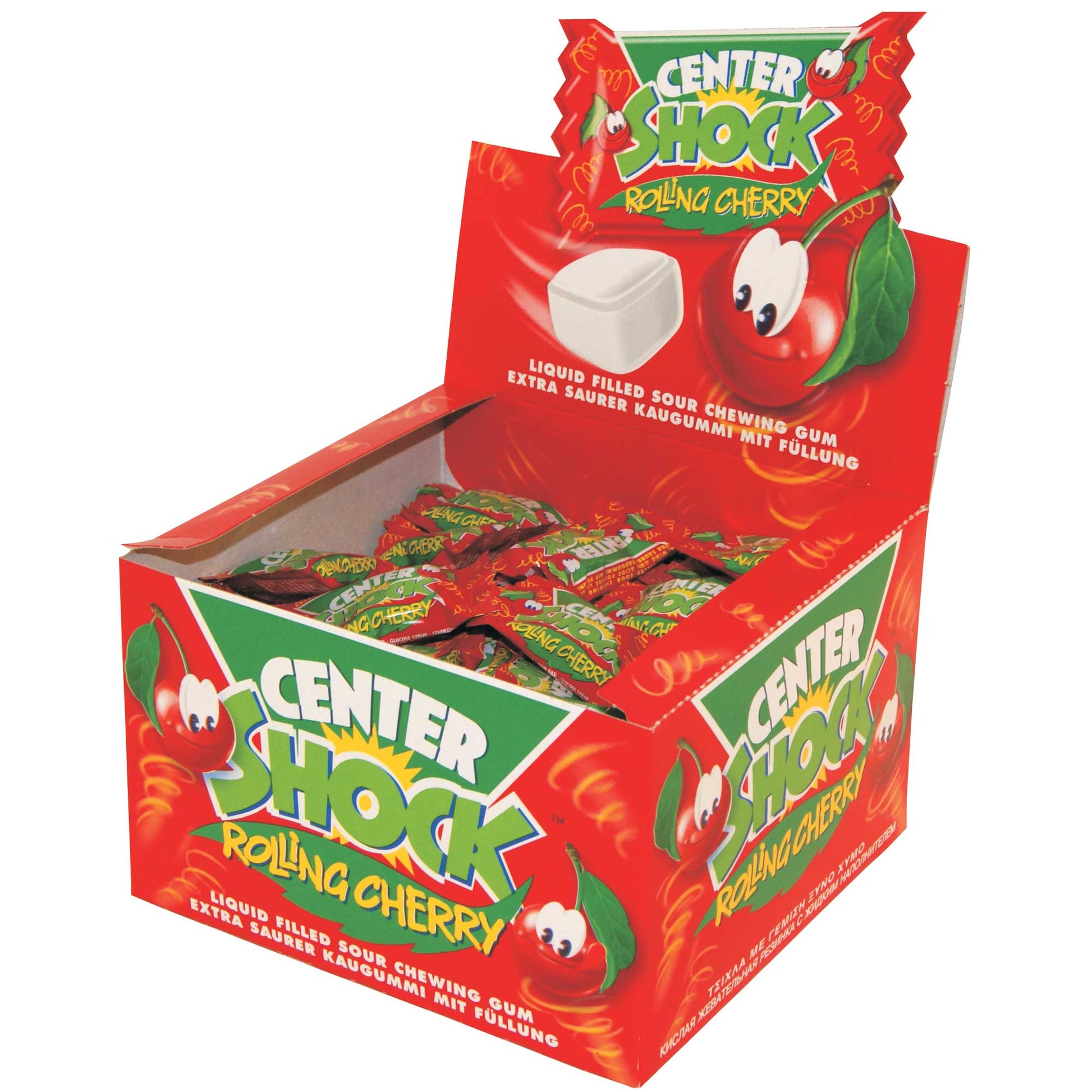 Center Shock Rolling Cherry Kaugummi 100er Pack
