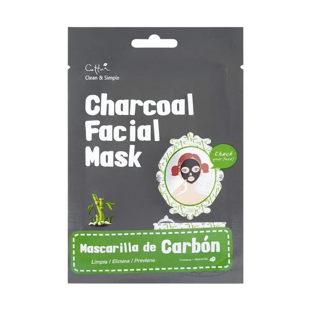 Cettua, Cettua, Charcoal, Eliminates Impurities, Sheet Mask, For Face, 20 g