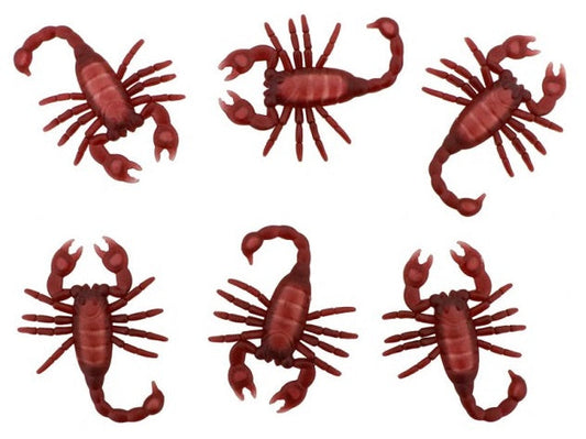 Gummi Skorpione Set – 6 Braune Realistische Gummi Skorpione von Chaks - Fasnacht24.ch