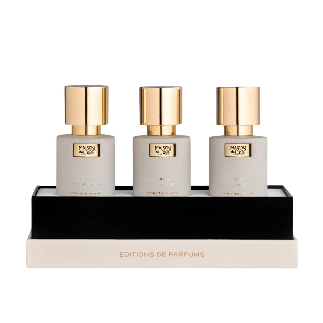 Chapitre 04 Set Maison De L'Asie: God and Moon, Extrait De Parfum, Unisex, 15 ml + Jardin de L'Inde, Extrait De Parfum, Unisex, 15 ml + Terre D'Inde, Extrait De Parfum, Unisex, 15 ml