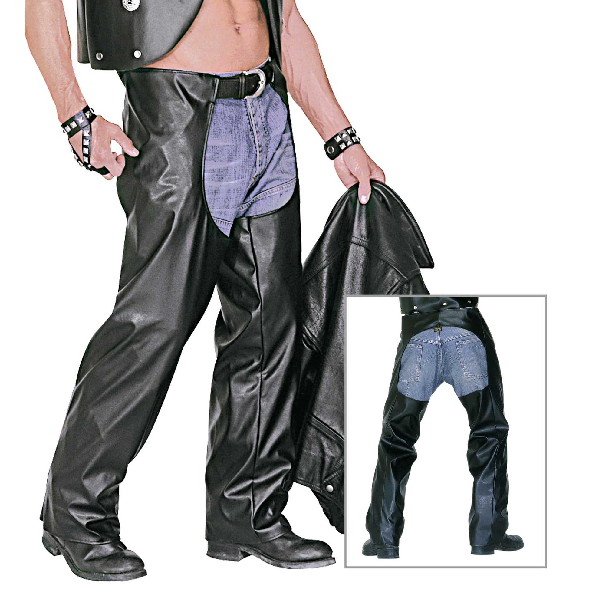"CHAPS ROCKER/MOTORRADFAHRER" Kunstleder – Vorderansicht