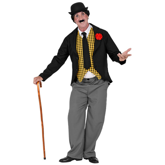 "CHARLIE" (Frack mit Blumenbrosche, Kragen mit Weste, Hose, Krawatte) – Vorderansicht