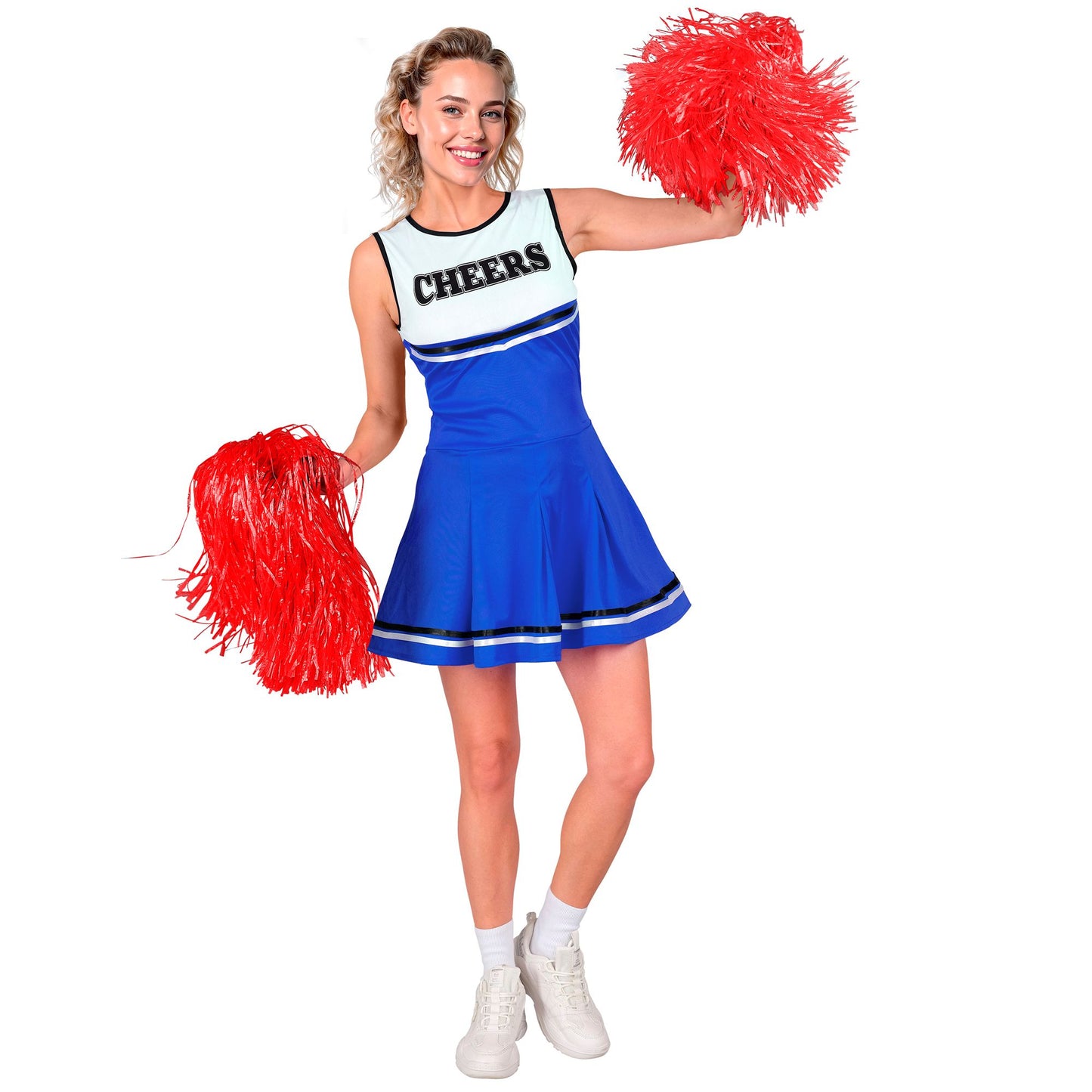 Widmann Cheerleader Kostüm Blau-Weiss Damen – Produktansicht