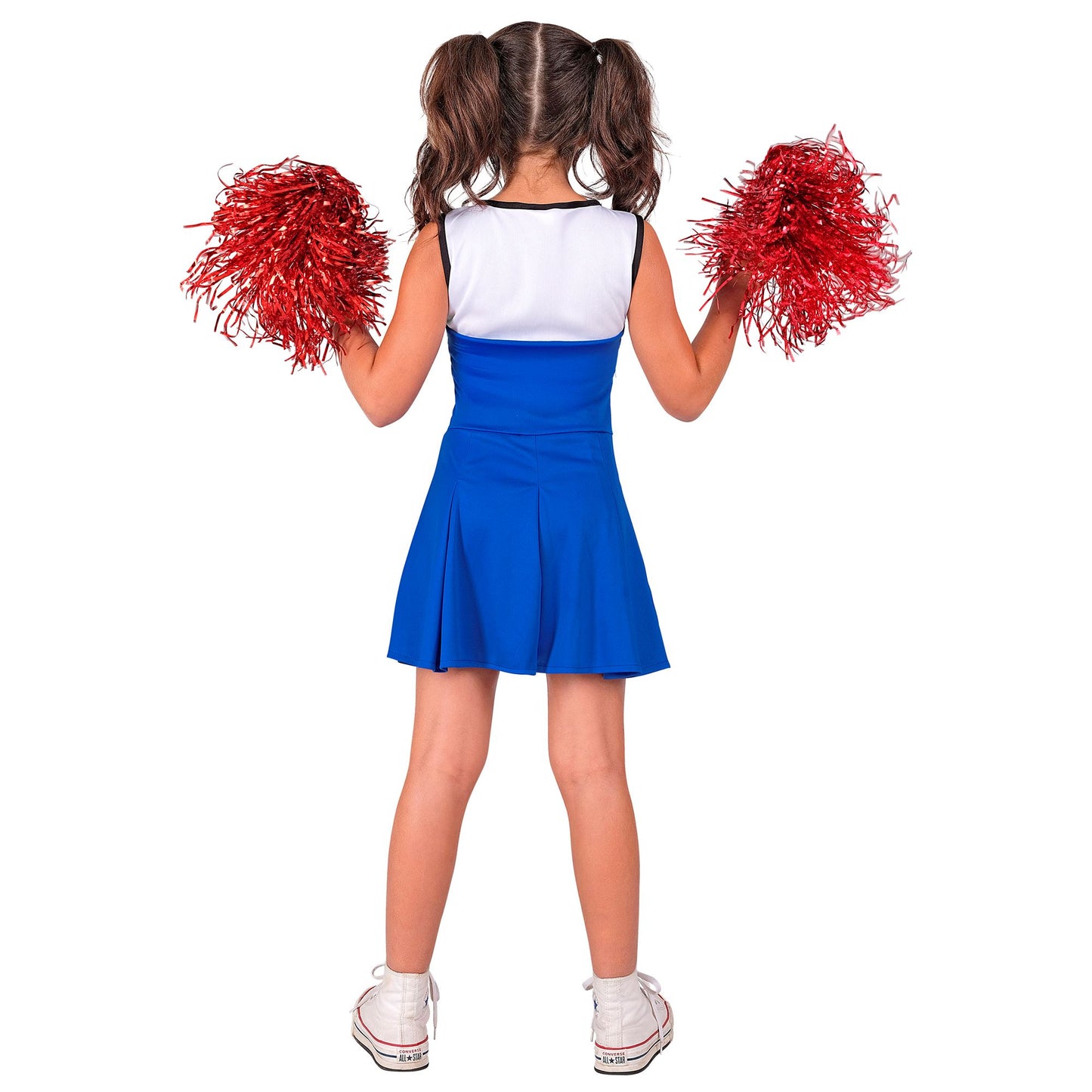 Widmann Cheerleader Kostüm Blau Weiss Mädchen – Rückansicht