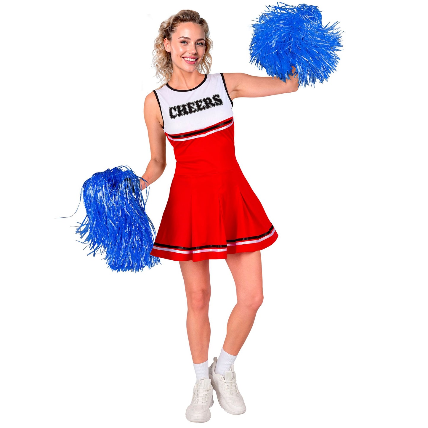 Widmann Cheerleader Kostüm Rot Weiss Damen – Produktansicht