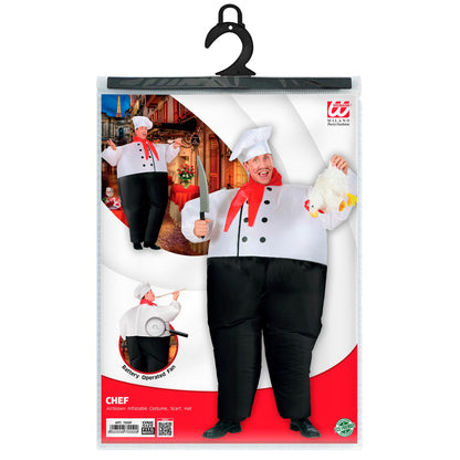 "CHEFKOCH" (aufblasbares Kostüm m. integriertem Gebläse, Halstuch, Hut) – Ansicht 4