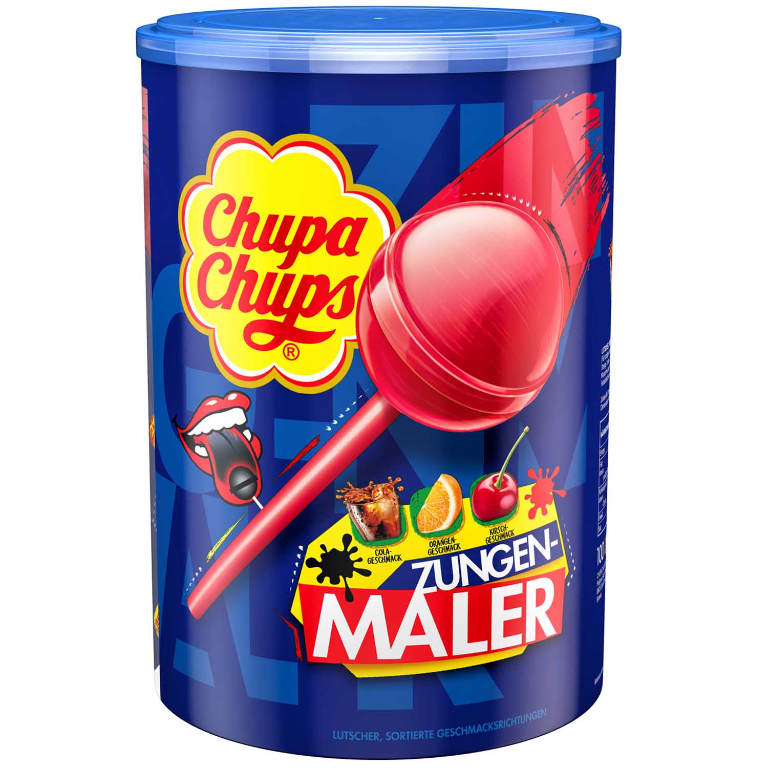 Chupa Chups Zungenmaler 100er Lollis bunt – Produktansicht
