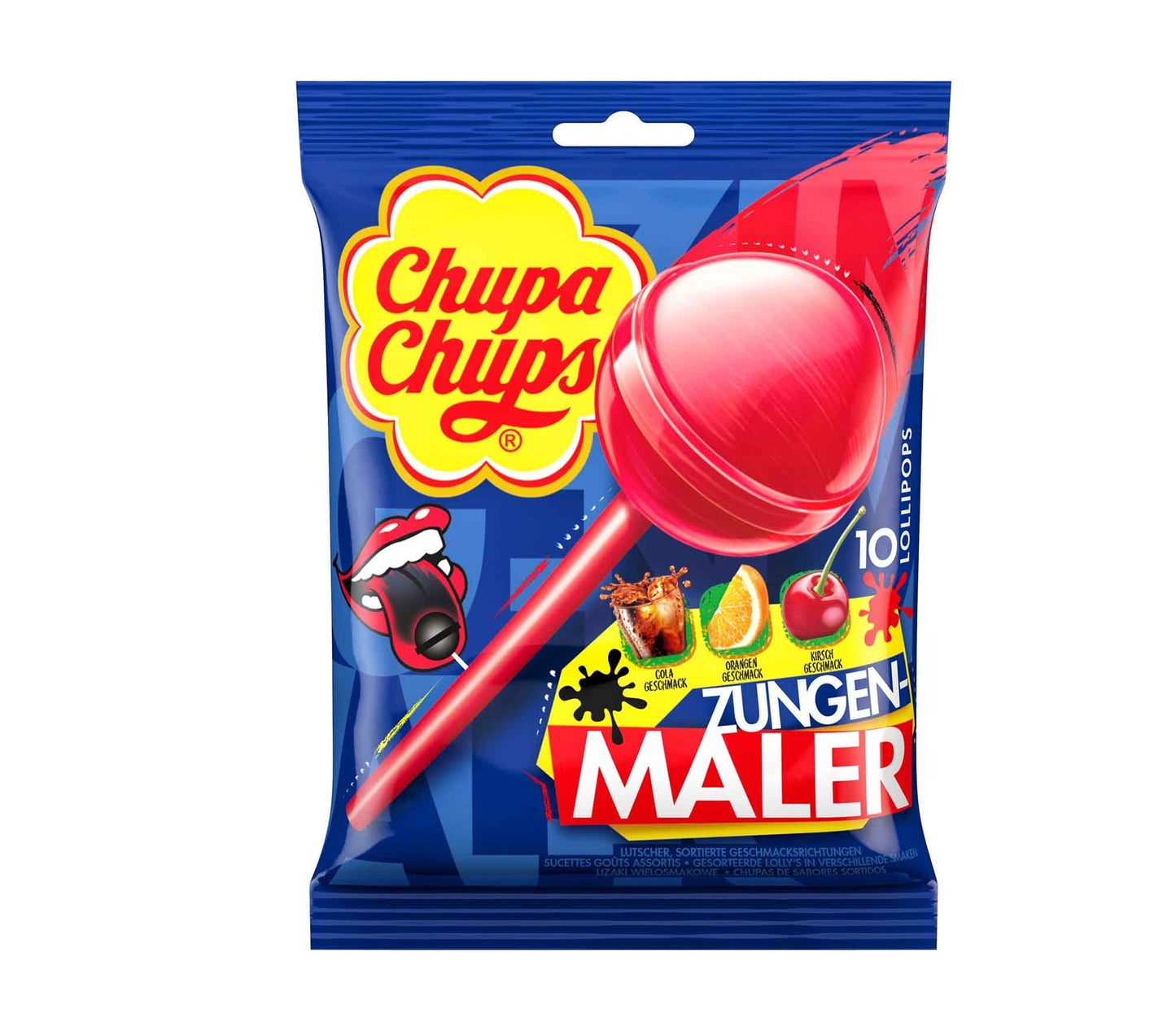 Chupa Chups Zungenmaler Lolli 10er Pack – Produktansicht
