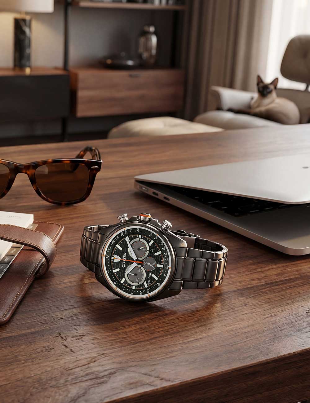 CITIZEN CA4567-82H Analoguhr Armbanduhr 43 mm ansicht-3