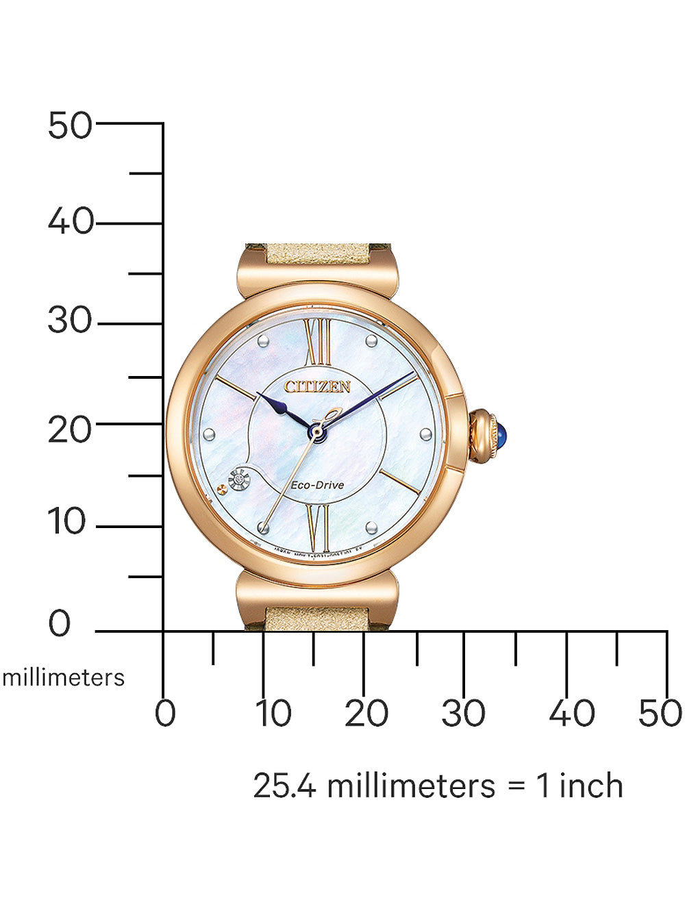 CITIZEN EM1073-18D Analoguhr Armbanduhr ansicht-4