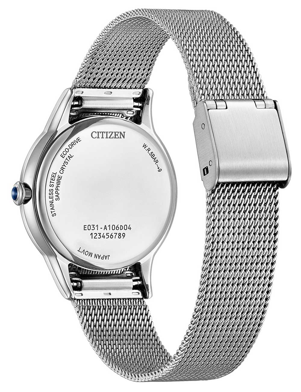 CITIZEN EM1150-86D Analoguhr Armbanduhr 43 mm ansicht-3