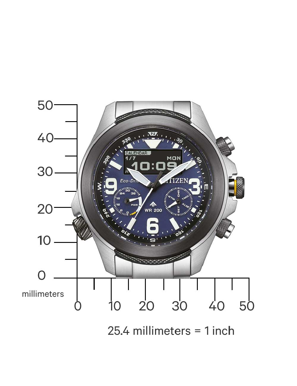 CITIZEN JV1006-51L Analoguhr Armbanduhr 43 mm ansicht-2