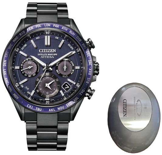 CITIZEN Mod. ATTESA TITANIUM ECO DRIVE SATELLITE WAVE GPS Special Pack ***SPECIAL PRICE*** CC4059-64L World Time - Armbanduhr 44.5 mm
