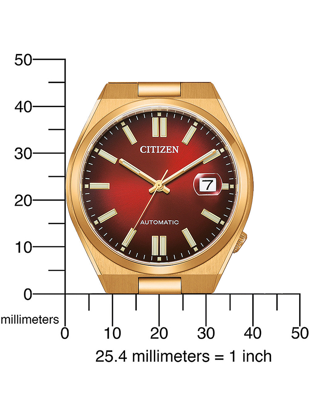 CITIZEN NJ0153-82X Date - Case: 40 mm - Armbanduhr 40 mm Gold ansicht-4