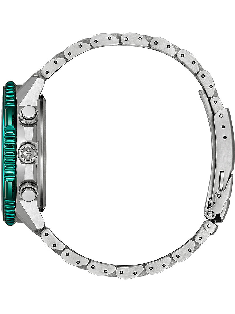 CITIZEN RADIOCONTROLLED Crono Pilot Steel CB5004-59W Analoguhr Armbanduhr ansicht-2