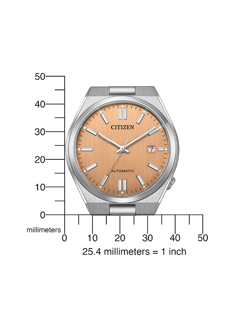 CITIZEN TSUYOSA Automatic - SALMON PINK NJ0159-86Z Date - Armbanduhr 40 mm Rosa ansicht-4