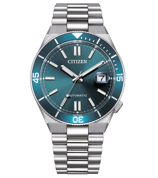 CITIZEN TSUYOSA SHORE POWER RESERVE NJ0231-56L Herren Armbanduhr Edelstahl 40 mm – Produktansicht