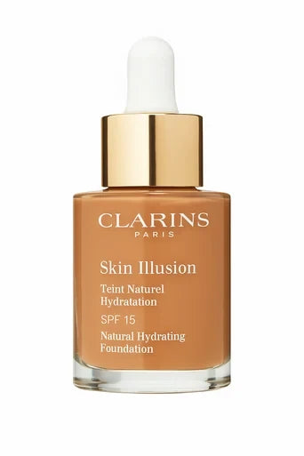 CLARINS SKIN ILLUSION NATURAL HYDRATING FOUNDATION SPF15 1085 CASHEW 30 ML