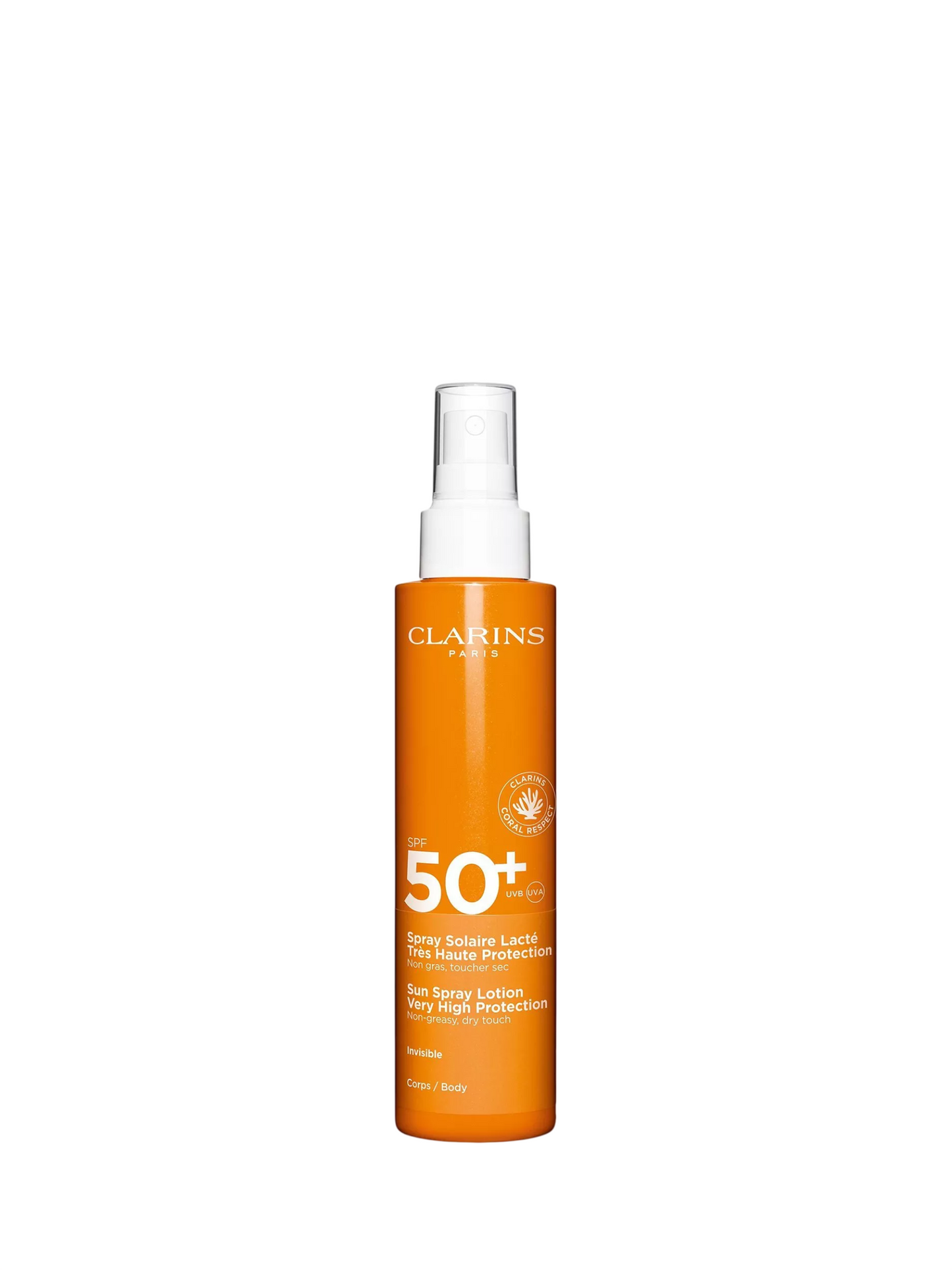 Clarins Clarins, Sun Care, Feuchtigkeitsspendend, UV-Schutz, Sonnenschutzspray, SPF 50+, 150 ml Regular