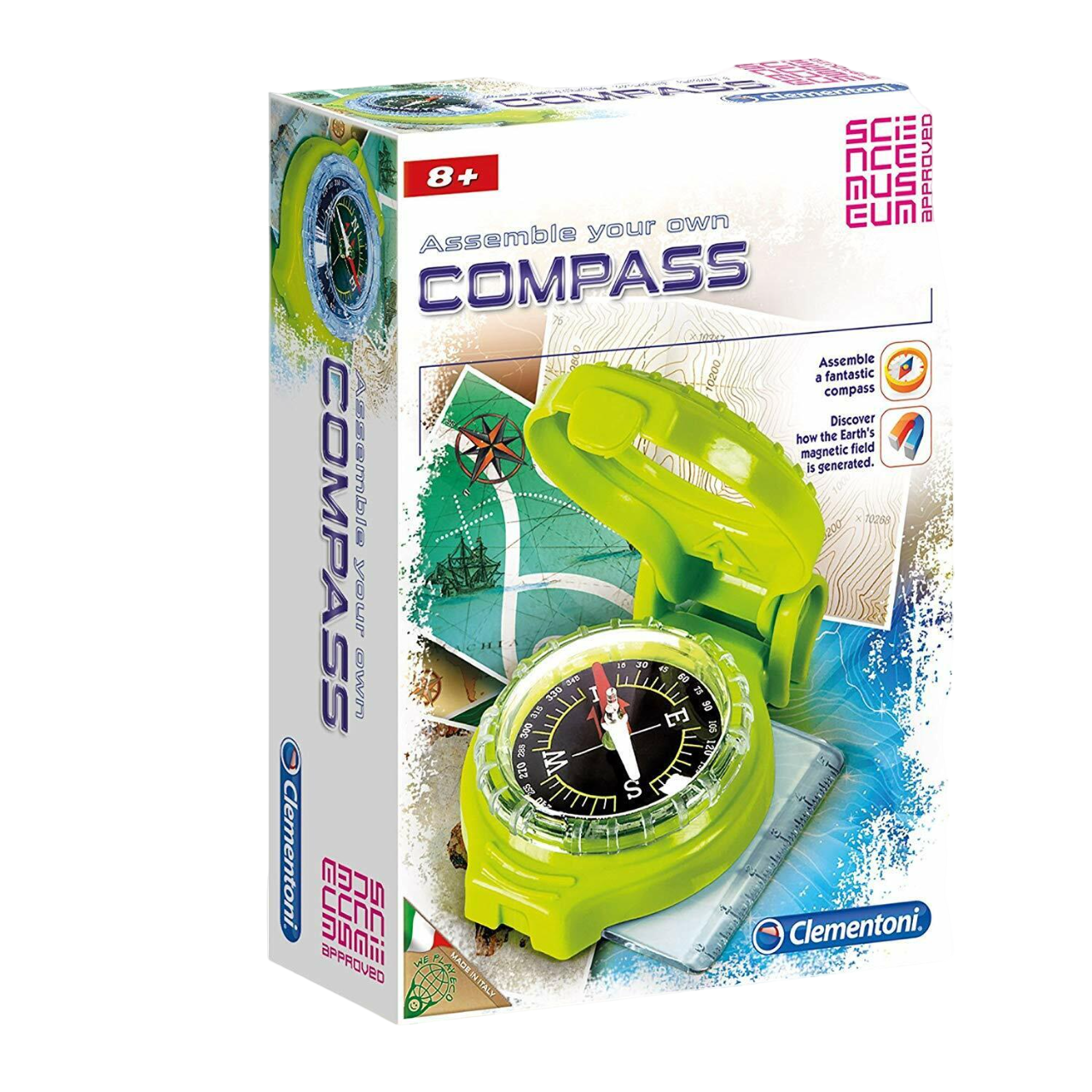 Clementoni, Science Museum, Kompass, Konstruktionsset, 61273, Unisex, 8+ jahre