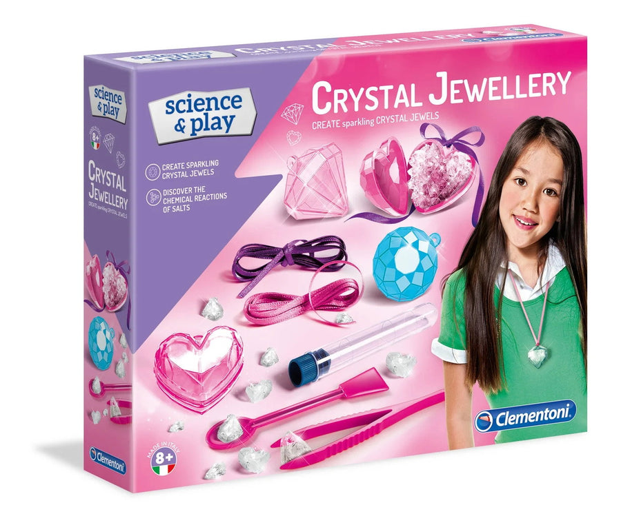 Clementoni Wissenschaftsspielset Clementoni, Science & Play, Kristallschmuck, Für Mädchen, 8+ jahre Regular