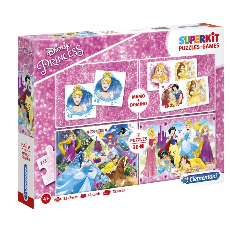 Clementoni, SuperKit, Disney-Prinzessin, Puzzle, Für Mädchen, 4+ jahre, 2 x 30 + 48 + 28 stk