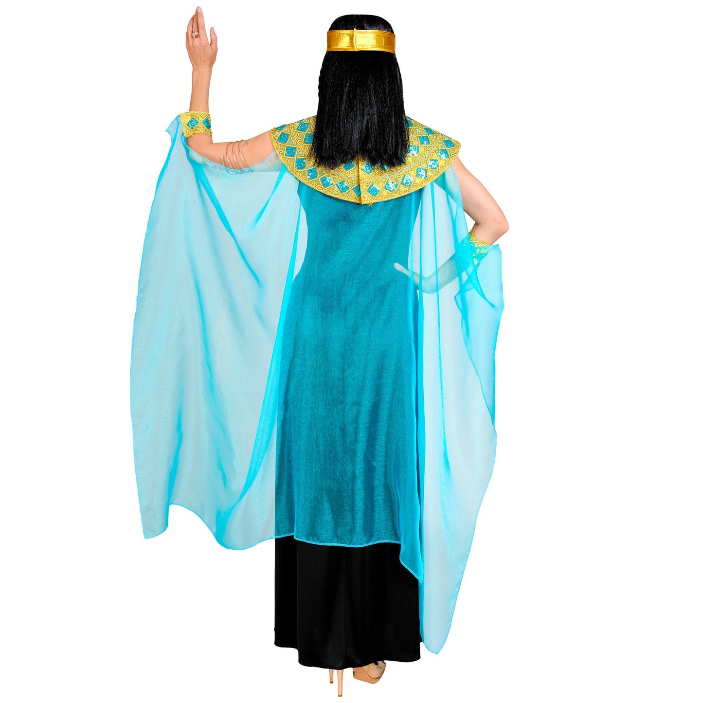 "CLEOPATRA" (Kleid mit Gürtel, Armbänder, Stirnband, Umhang) – Ansicht 4
