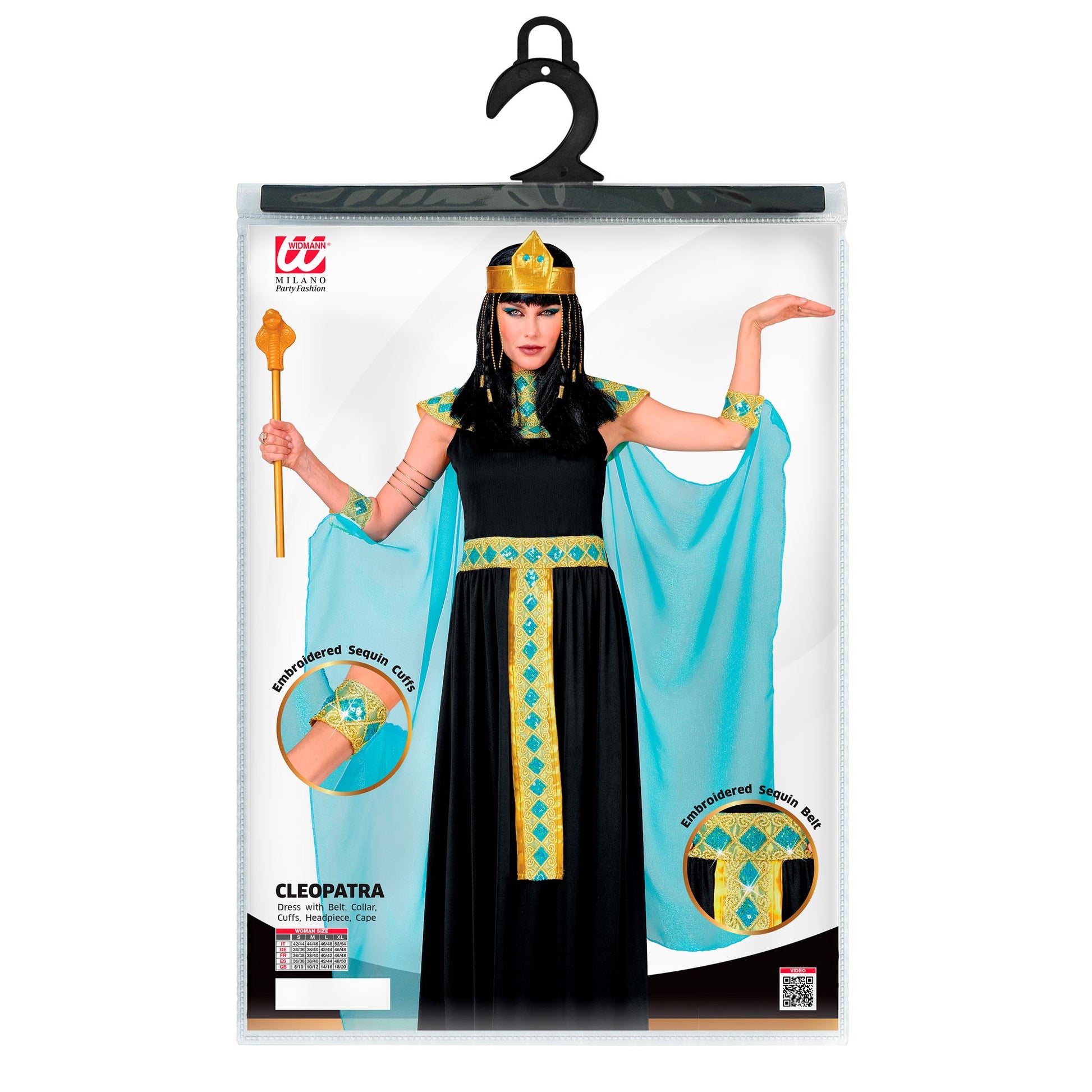 "CLEOPATRA" (Kleid mit Gürtel, Armbänder, Stirnband, Umhang) – Ansicht 5