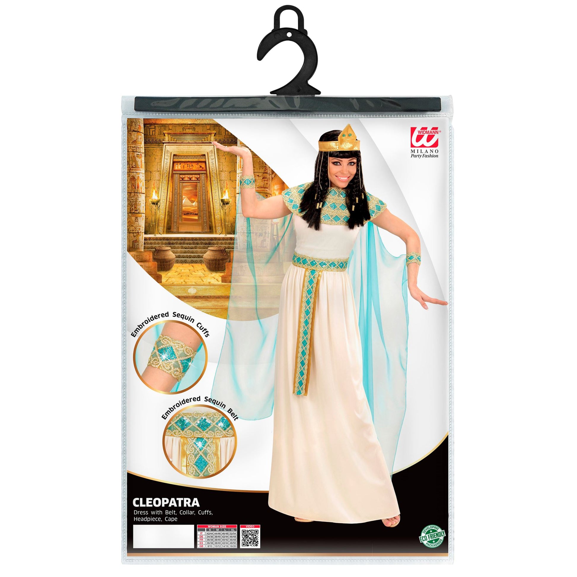 "CLEOPATRA" (Kleid mit Gürtel, Armbänder, Stirnband, Umhang) – Ansicht 4