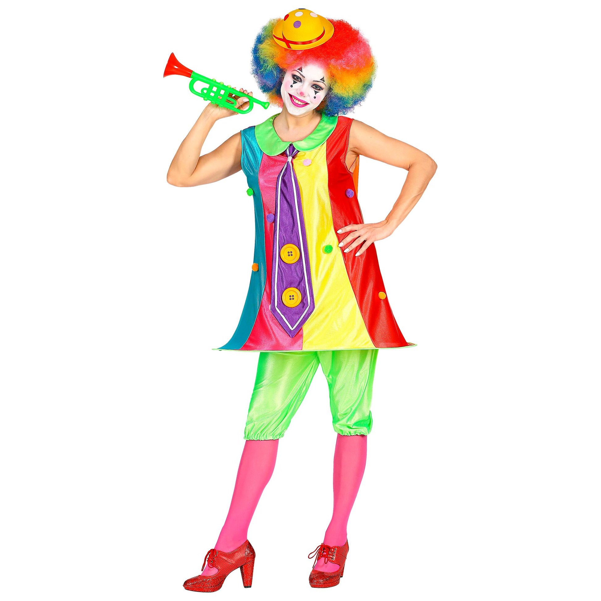 "CLOWN" (Kleid mit Reifrock und Krawatte, Hose) – Detailansicht