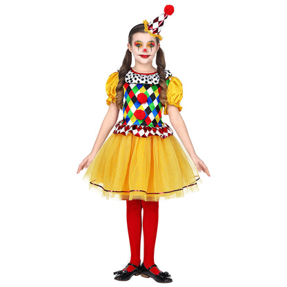 "CLOWN" (Kleid mit Tutu, Minihut) – Vorderansicht