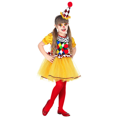 "CLOWN" (Kleid mit Tutu, Minihut) – Detailansicht