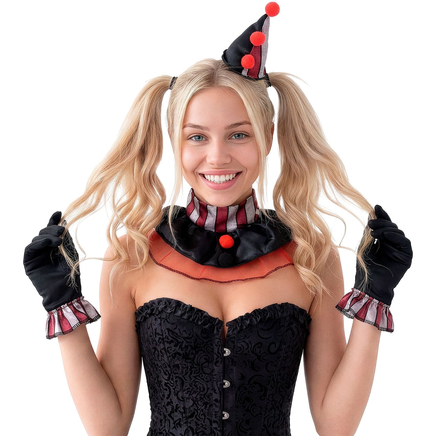 "CLOWN" (Minihut, Kragen, Handschuhe) – Ansicht 4