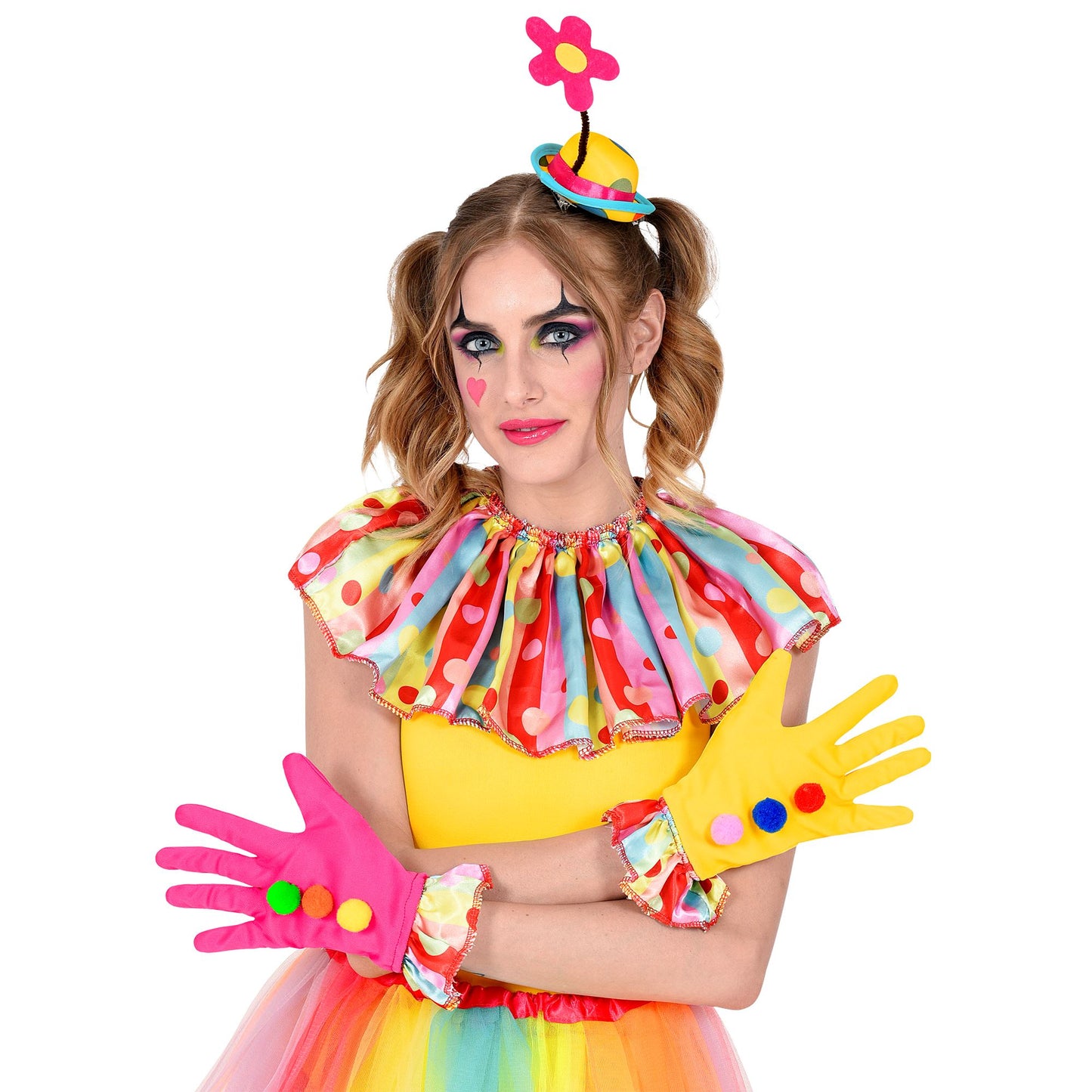 "CLOWN" (Minihut, Kragen, Handschuhe) – Ansicht 3
