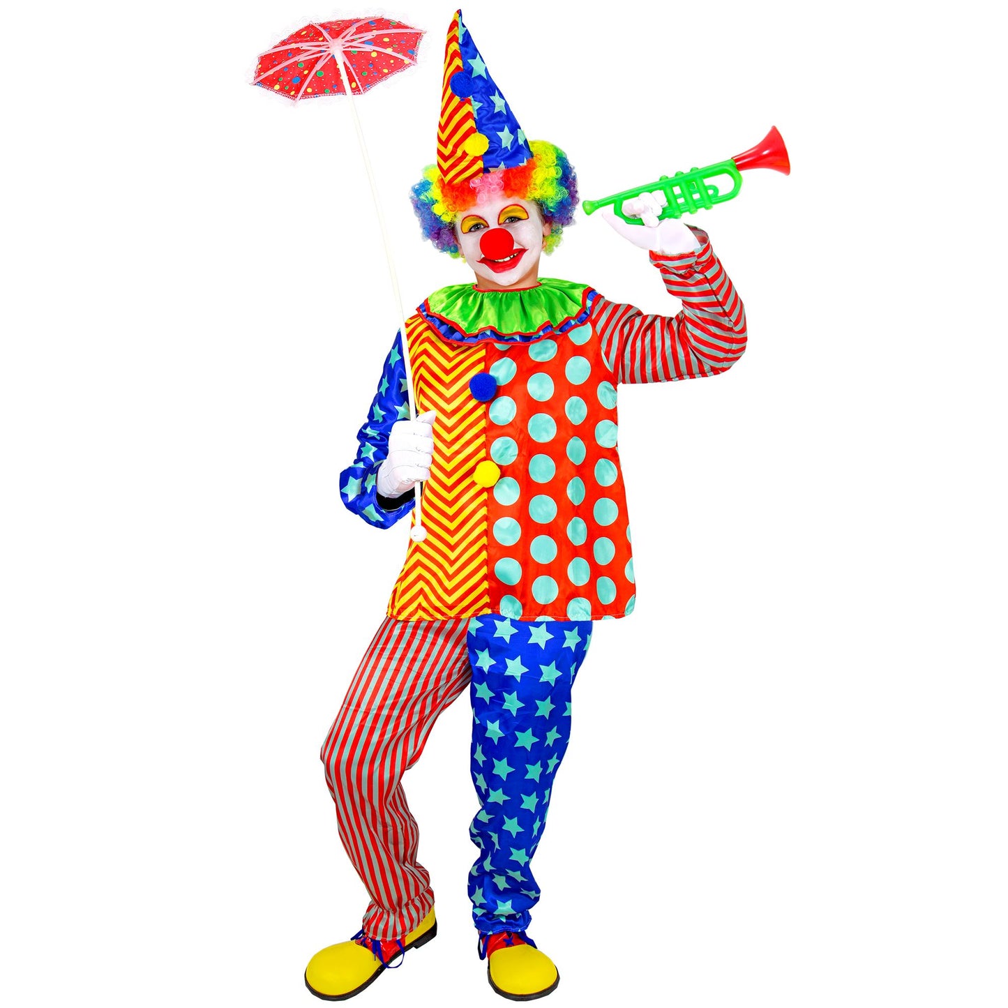 "CLOWN" (Oberteil mit Kragen, Hose, Hut) – Ansicht 3