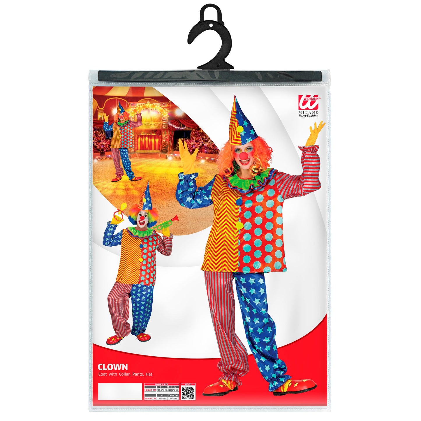 "CLOWN" (Oberteil mit Kragen, Hose, Hut) – Ansicht 5