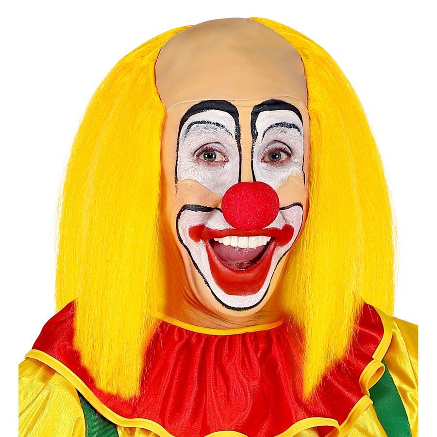 "CLOWNGLATZE MIT GELBEN HAAREN" – Vorderansicht