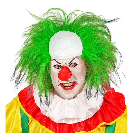"CLOWNGLATZE MIT GRÜNEN HAAREN" in Box – Vorderansicht