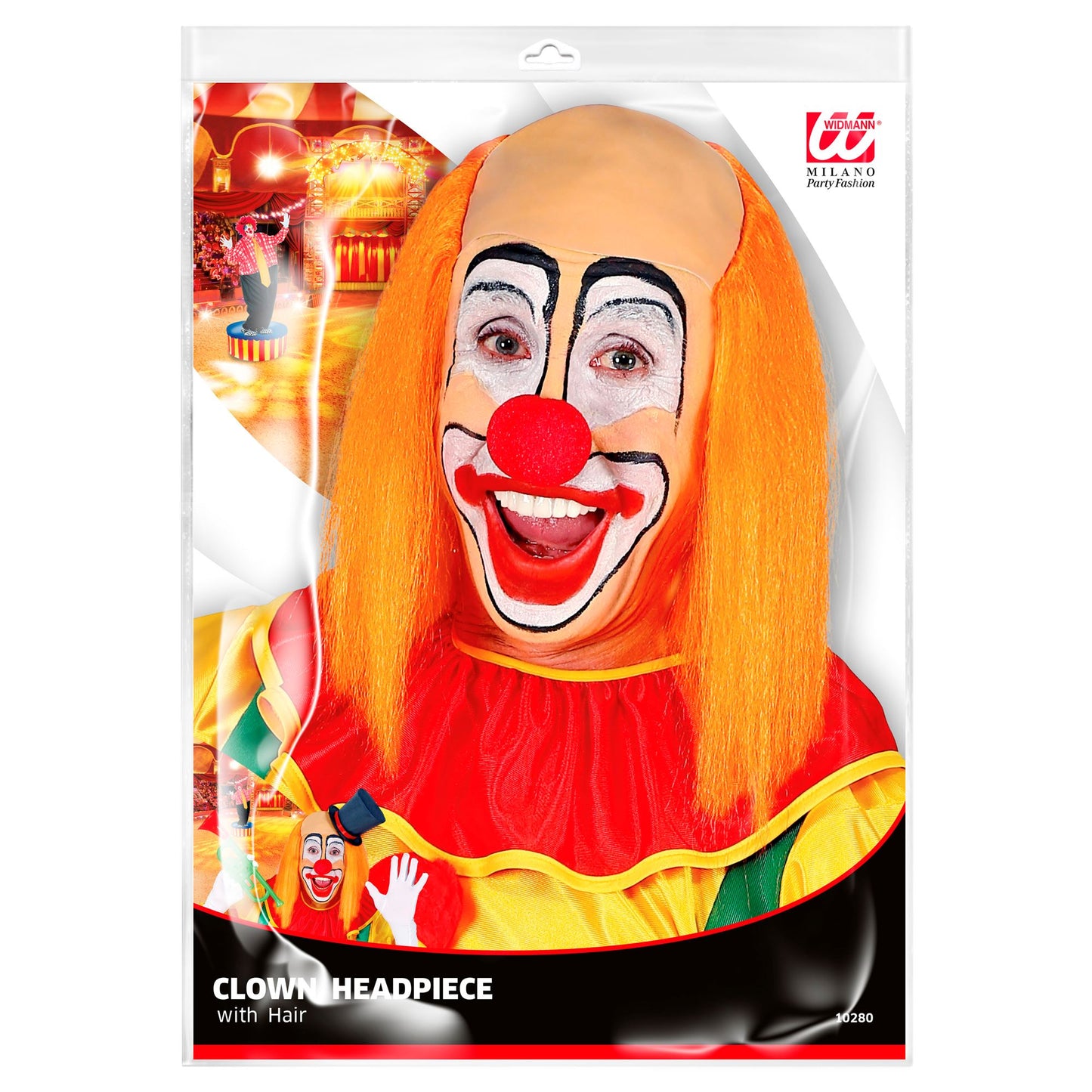 "CLOWNGLATZE MIT ORANGENEN HAAREN" – Detailansicht