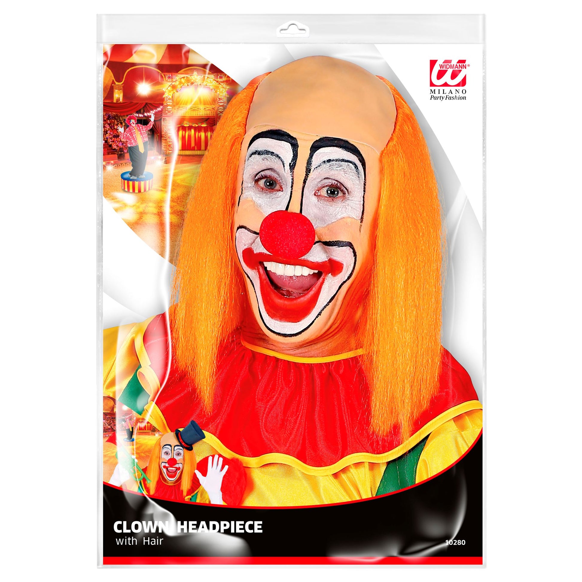 "CLOWNGLATZE MIT ORANGENEN HAAREN" – Detailansicht