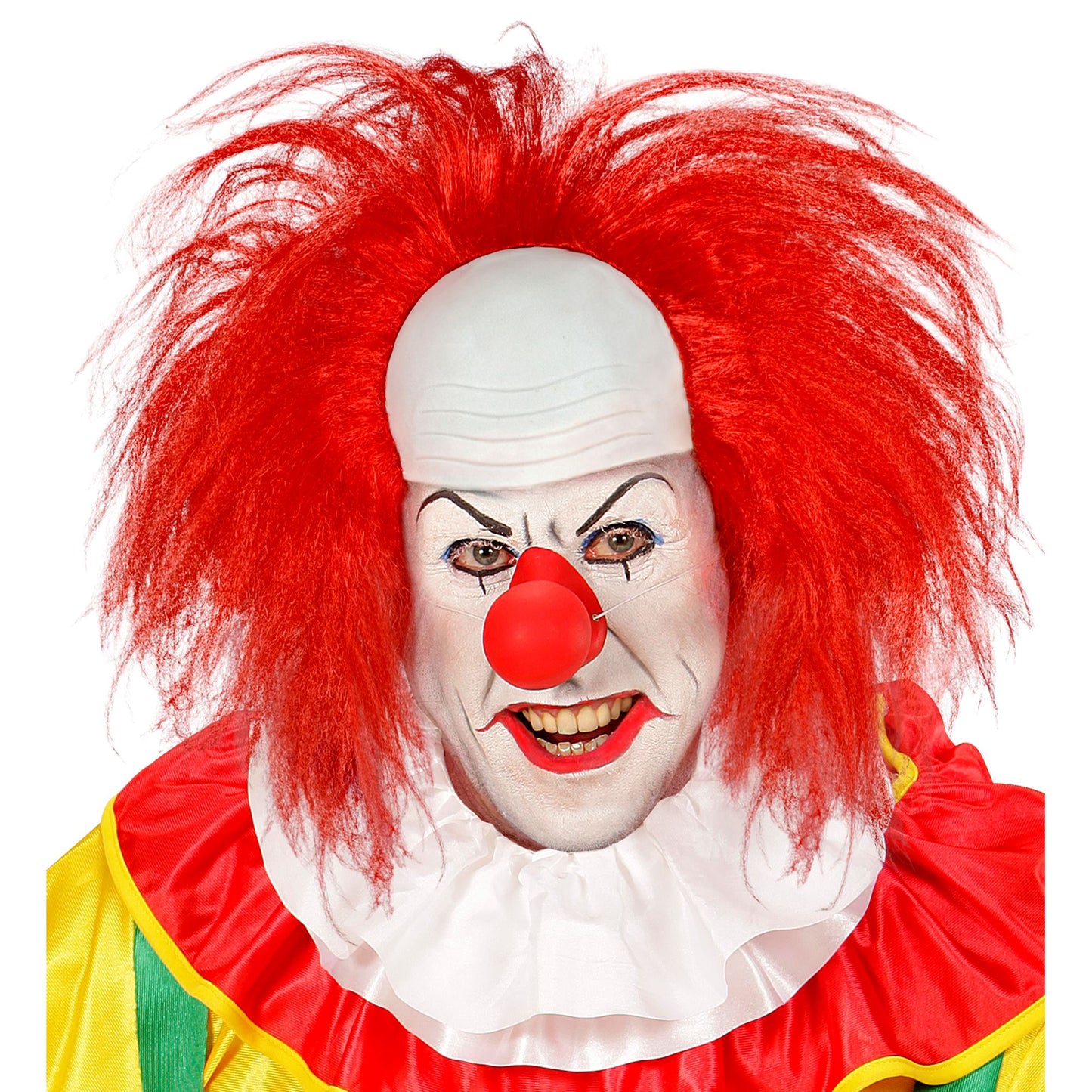 "CLOWNGLATZE MIT ROTEN HAAREN" in Box – Vorderansicht