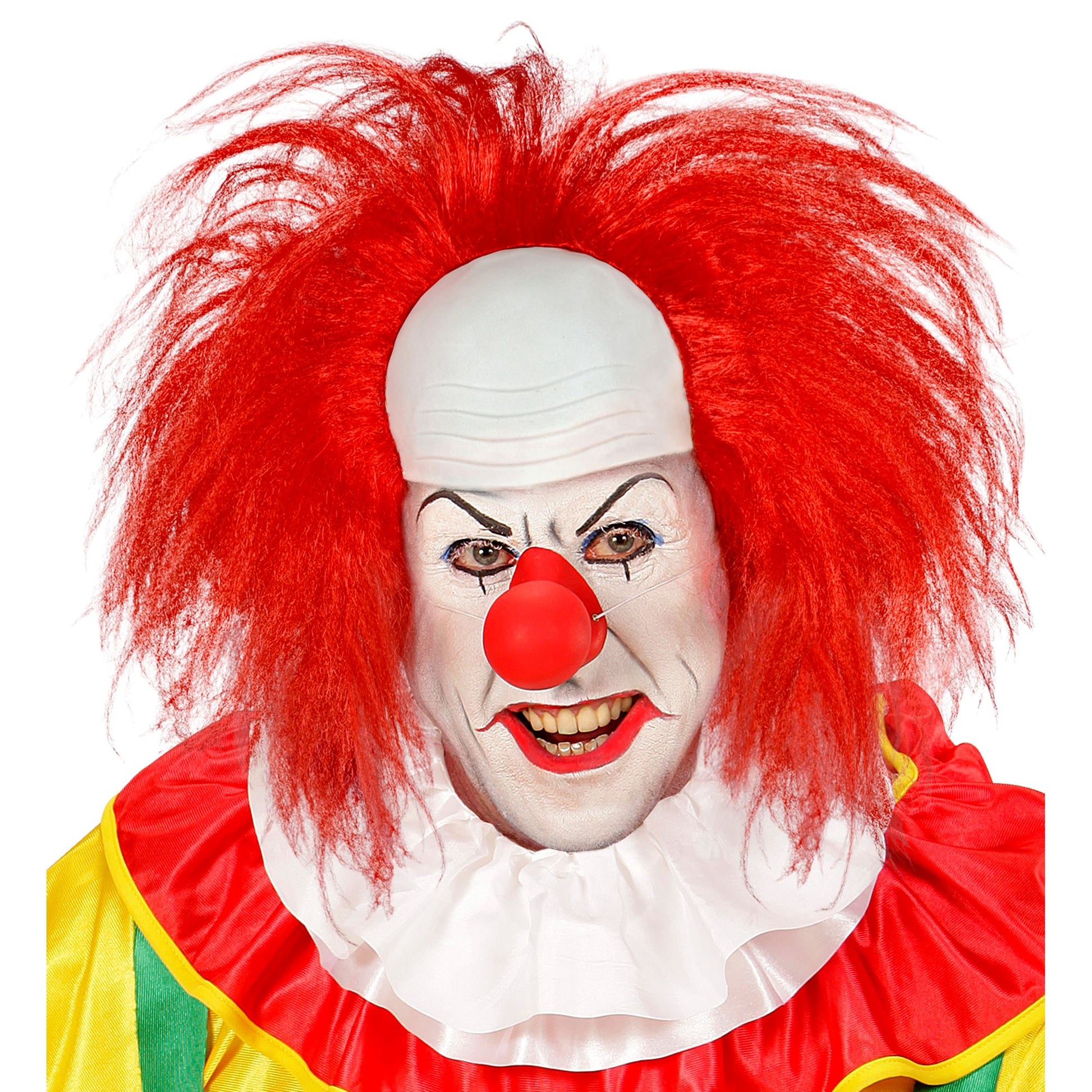 "CLOWNGLATZE MIT ROTEN HAAREN" in Box – Vorderansicht