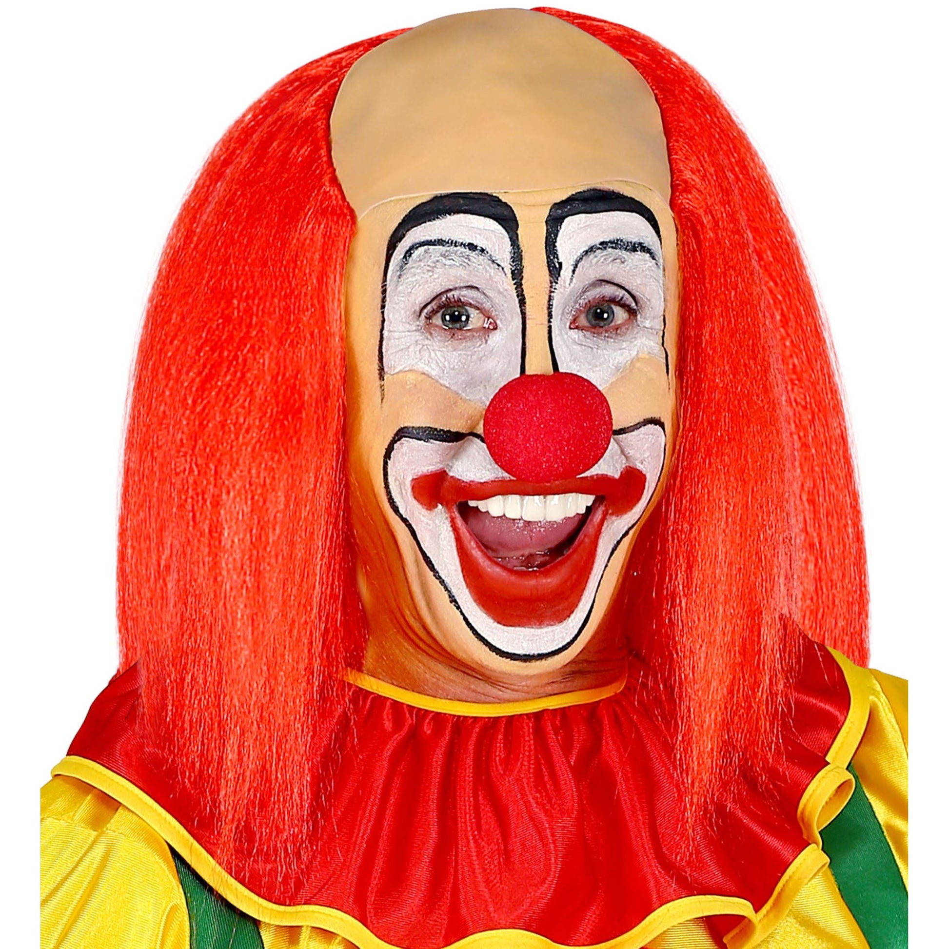 "CLOWNGLATZE MIT ROTEN HAAREN" – Vorderansicht